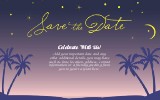 Starlight Serenade Oversized Save the Date  Postcards