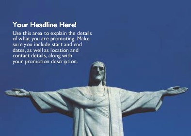 Statue of Jesus Full Colour Standard Sized Postcards