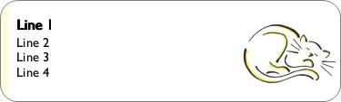 Cat Napping Return Address Labels