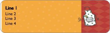 Cook's Apron Return Address Labels