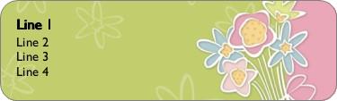 Cottage Flowers Return Address Labels