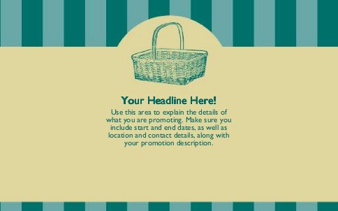 Country Wicker Basket Full Colour Oversized Postcards