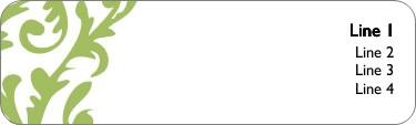 Dark Citron Swirl Return Address Labels