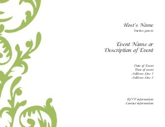 Dark Citron Swirl Hen Night Invitations