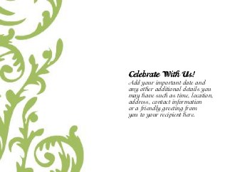Dark Citron Swirl Standard Sized Save the Date Postcards