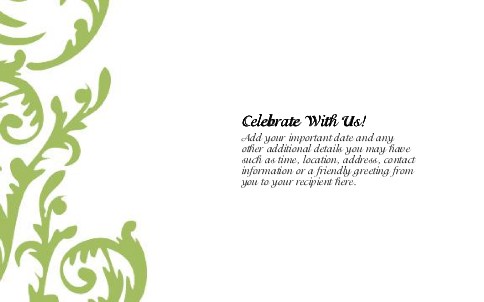 Dark Citron Swirl Oversized Save the Date  Postcards