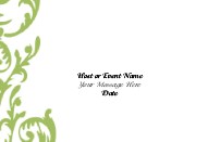 Dark Citron Swirl Save the Date Cards