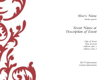 Romantic Swirl Hen Night Invitations
