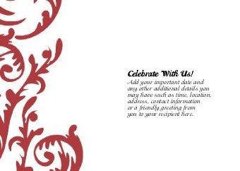 Romantic Swirl Standard Sized Save the Date Postcards