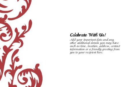 Romantic Swirl Oversized Save the Date  Postcards