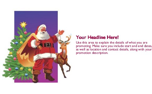 Santa with Rudolph Full Colour Oversized Postcards