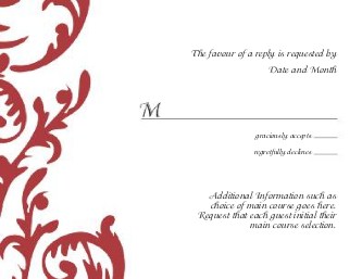 Romantic Swirl Reply Cards