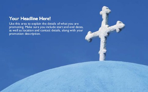 White Cross Full Colour Oversized Postcards