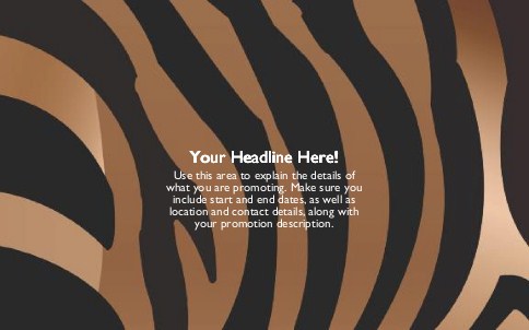 Animal Print Background Full Colour Oversized Postcards