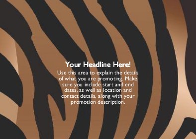 Animal Print Background Full Colour Standard Sized Postcards