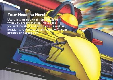 Racing Car Full Colour Standard Sized Postcards
