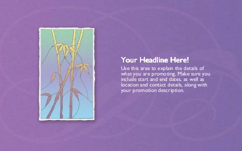 Bamboo Fronds Full Colour Oversized Postcards