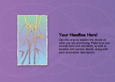Bamboo Fronds Full Colour Standard Sized Postcards