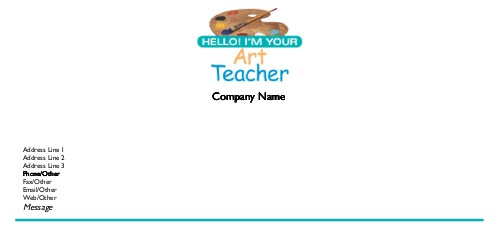 Art Introduction Full Colour Compliment Slips