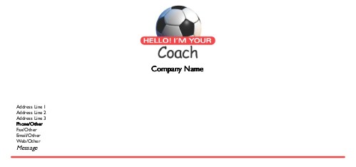 Coach Introduction Full Colour Compliment Slips