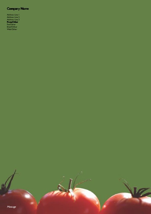 Red and Ripe A4 Letterhead