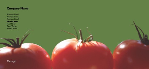 Red and Ripe Full Colour Compliment Slips