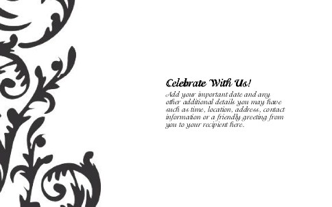 Flirty Swirl Oversized Save the Date  Postcards