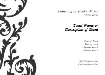 Flirty Swirl Postcard Invitation-Standard