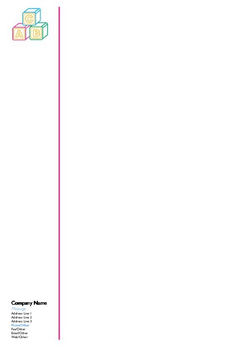 Building Blocks A4 Letterhead