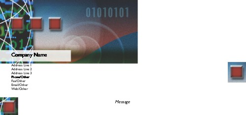 Digital Buttons Full Colour Compliment Slips