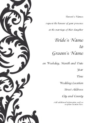 Flirty Swirl Wedding Invitations