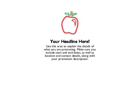 Outlined Apple Full Colour Oversized Postcards