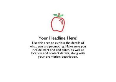 Outlined Apple Full Colour Standard Sized Postcards