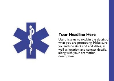 Emergency Medical Symbol Full Colour Standard Sized Postcards
