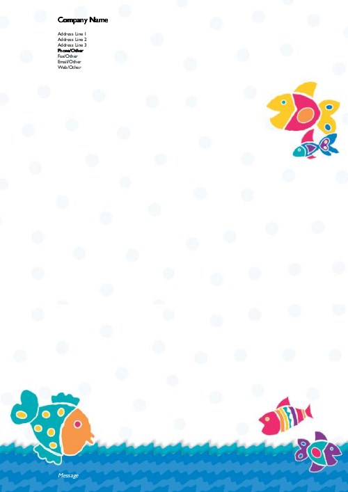 A Little Fishy A4 Letterhead