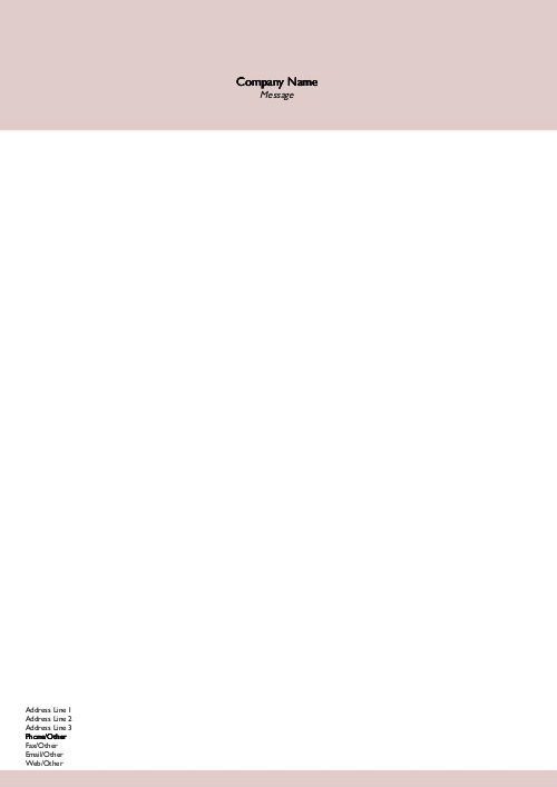 Ash Pink A4 Letterhead