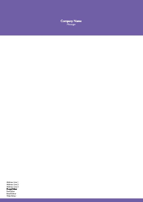 Purple Splendor A4 Letterhead