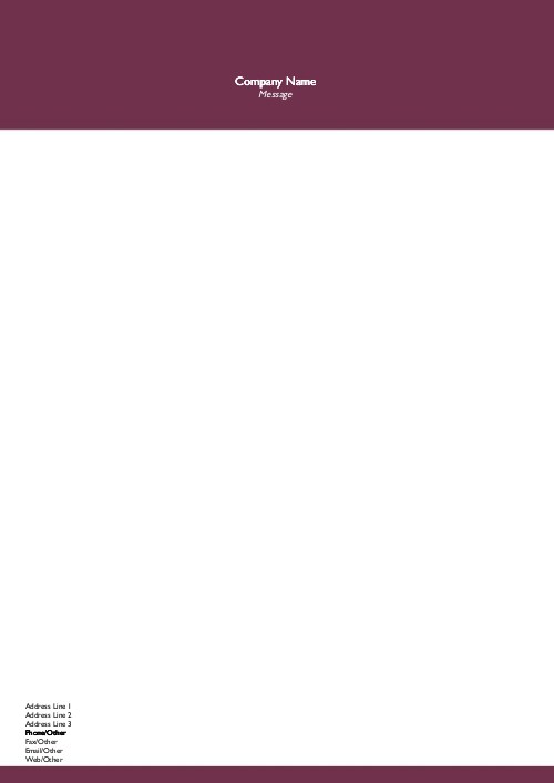 Red Plum A4 Letterhead