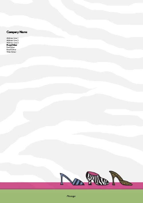 Wild Shoes A4 Letterhead