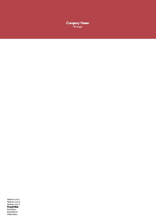 Wine Red A4 Letterhead