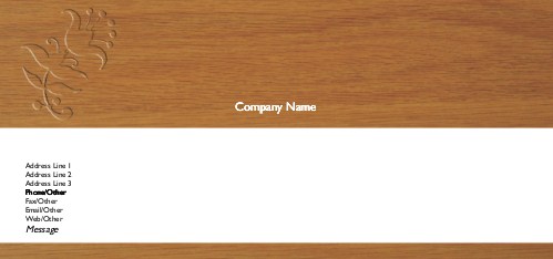 Carved Oak Full Colour Compliment Slips