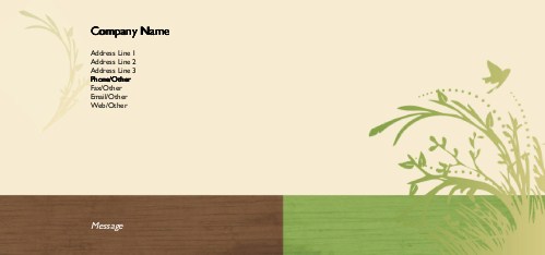 A Green Earth Full Colour Compliment Slips
