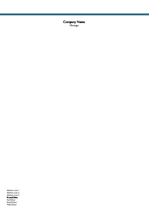 Blue Line A4 Letterhead