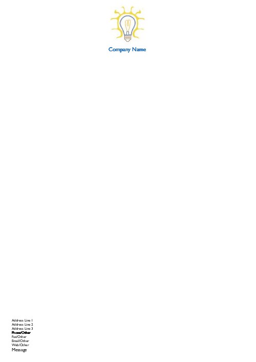 Bright Light A4 Letterhead