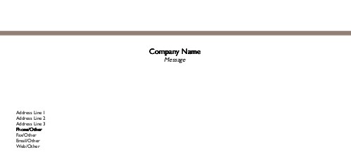 Brown Line Full Colour Compliment Slips