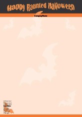 Halloween Bats A4 Letterhead