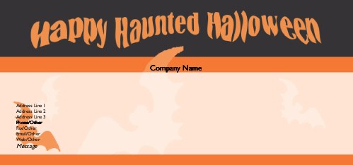 Halloween Bats Full Colour Compliment Slips