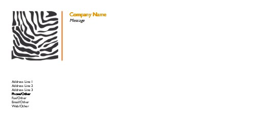 Zebra Print Full Colour Compliment Slips