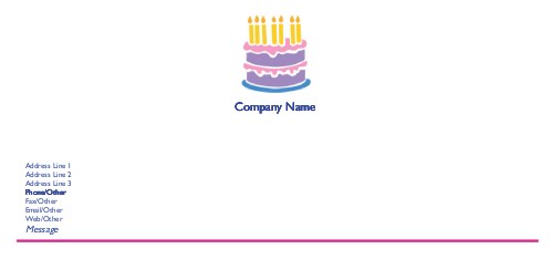 Birthday Celebration Full Colour Compliment Slips