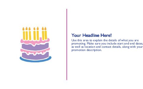 Birthday Celebration Full Colour Oversized Postcards